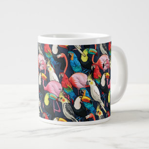 Exotiska fåglar jumbo mugg