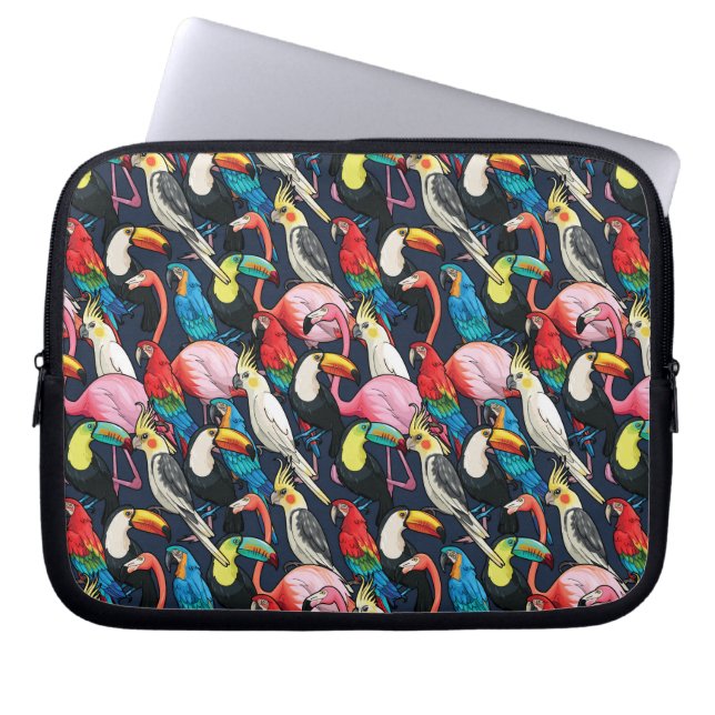 Exotiska fåglar laptop fodral (Framsidan)