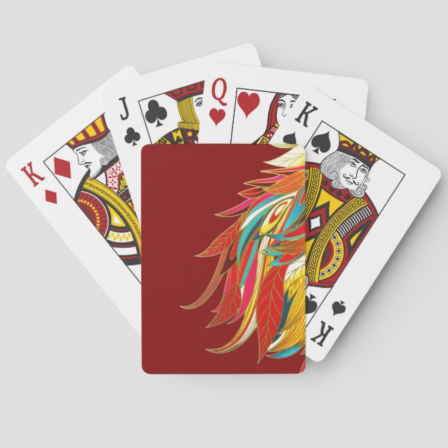 Exotiska fjädrar casinokort (Baksidan)