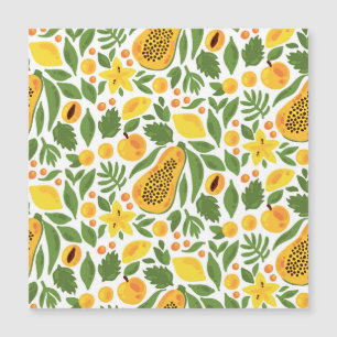 Exotiska frukter Ensemble: Papaya, Lemon, Mango
