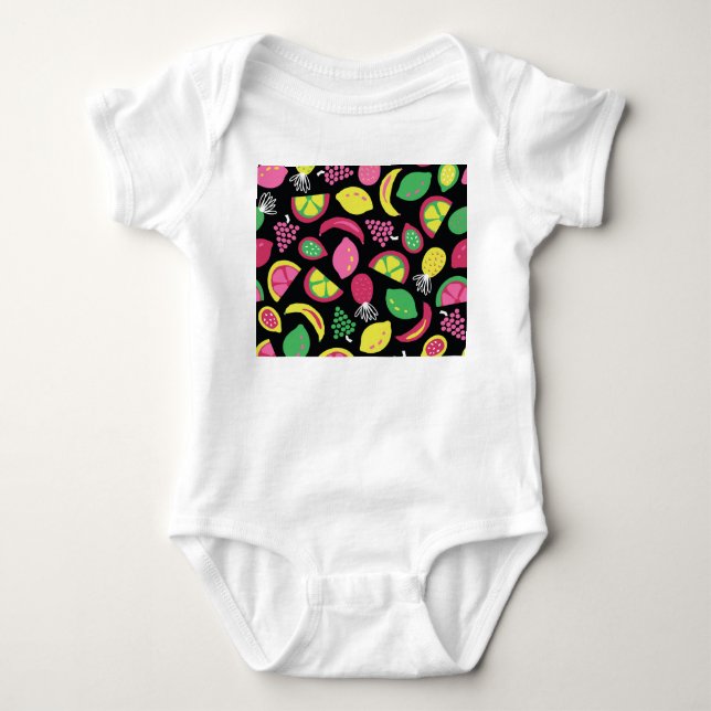 Exotiska frukter: färglös sjölösa Mönster T Shirt (Framsida)