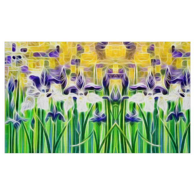 Exotiska Irisblommor på Sommaren  Tyg (Fat Quarter)