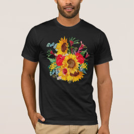Exotiska sommar tropiska vilda blommor t shirt