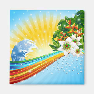 Exotiska sommarHelgdagar Magnet