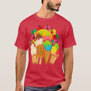 Exotiska sommarsötsaker Älskare Dessert Foodie Ice T Shirt
