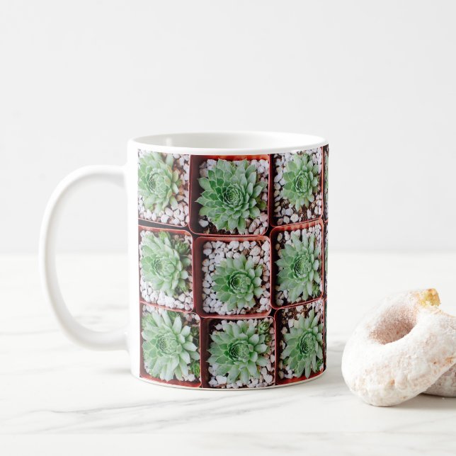 Exotiska suckulenta växter kaffemugg (Med munk)