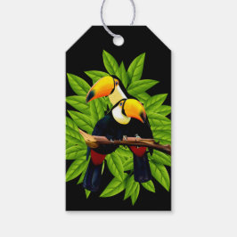 Exotiska Toucans Presentetikett