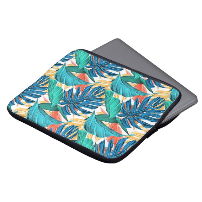 Exotiska tropiska Löv Laptop Fodral (Framsida topp)