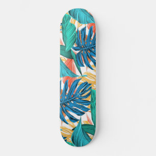Exotiska tropiska Löv Mini Skateboard Bräda 18,5 Cm