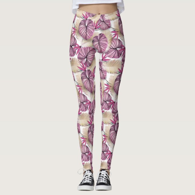 Exotiska växter leggings (Framsida)