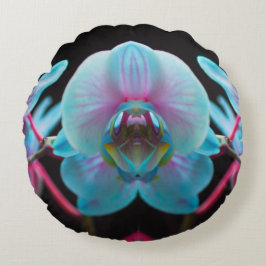 Exotiskt blått reflekterande rund kudde