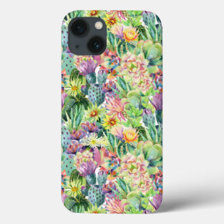 Exotiskt blommande akvariusmönster i vattenfärg