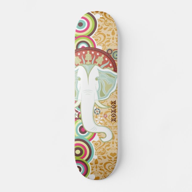 Exotiskt däck för vitelefant Sk8 Mini Skateboard Bräda 18,7 Cm (Framsida)