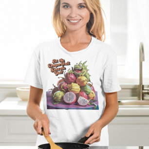 Exotiskt Dragon Fruit Adorning Wooden Bord T Shirt
