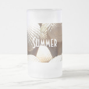 Exotiskt fotografi av Tropical Sea Snäcka Summer B Frostat Ölglas