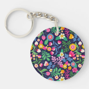 Exotiskt Handmålat Blommönster