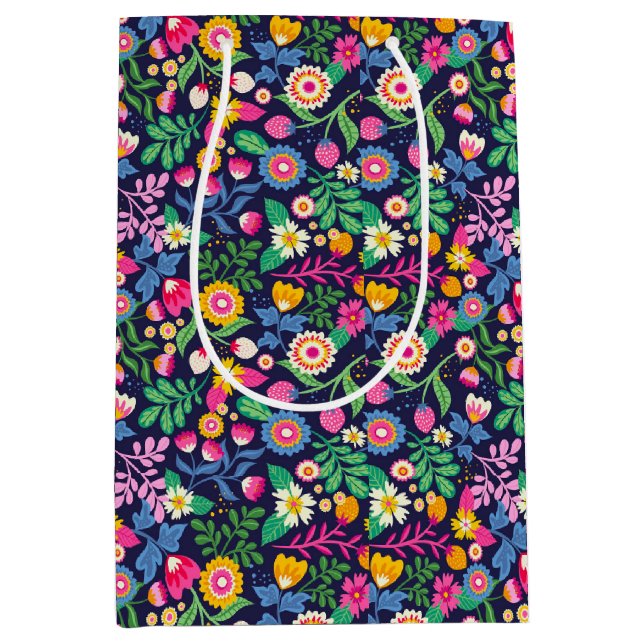Exotiskt Handmålat Blommönster-48330 (Framsidan)