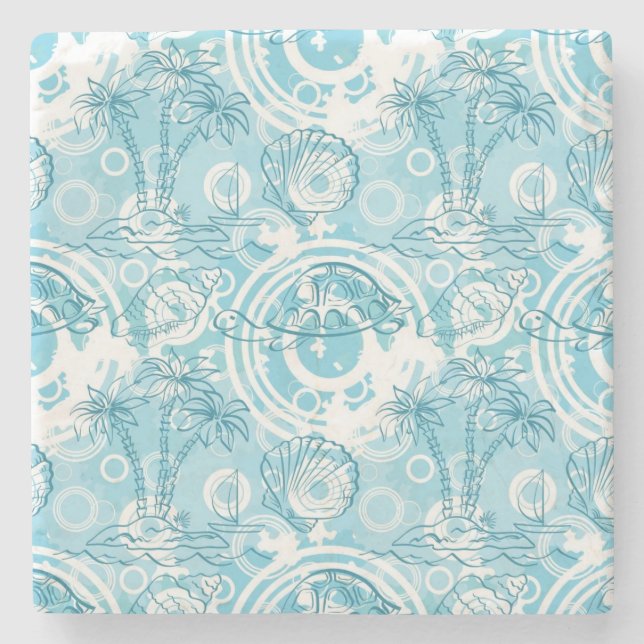 exotiskt havmönster underlägg sten (Framsidan)