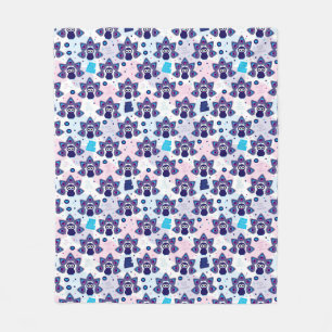 exotiskt india påfågelmönster fleecefilt