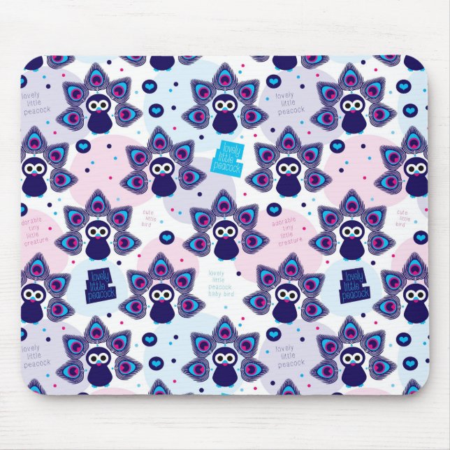 exotiskt india påfågelmönster musmatta (Framsidan)