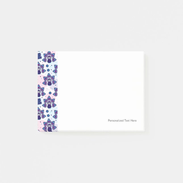 exotiskt india påfågelmönster post-it block (Framsida)