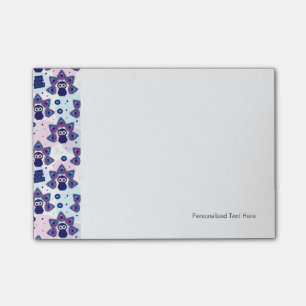 exotiskt india påfågelmönster post-it block