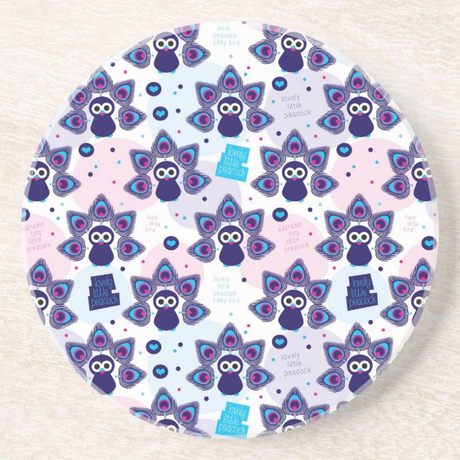 exotiskt india påfågelmönster underlägg (Framsidan)