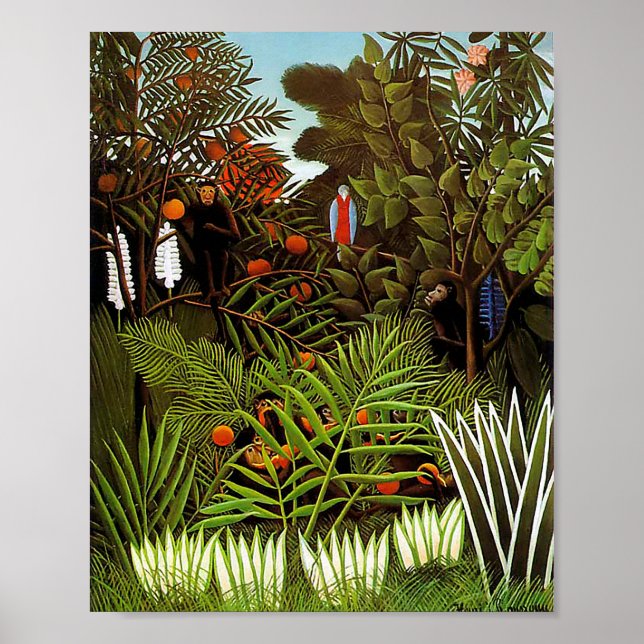 Exotiskt landskap av Henri Rousseau Poster (Framsidan)