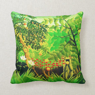 Exotiskt landskap, vid Henri Rousseau Kudde