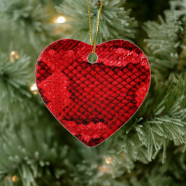 Exotiskt orkumskinn utskrift av struktur mönster julgransprydnad keramik