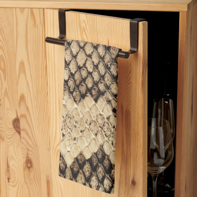 Exotiskt skaldjur för orm, struktur mönster kökshandduk (Thirds Fold)