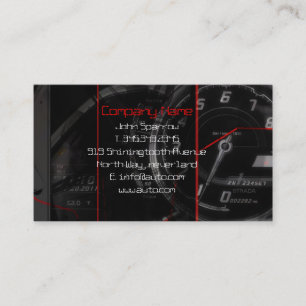Exotiskt speedometerpanelfragment visitkort