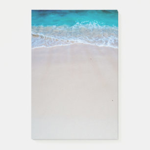 Exotiskt strand och hav post-it block