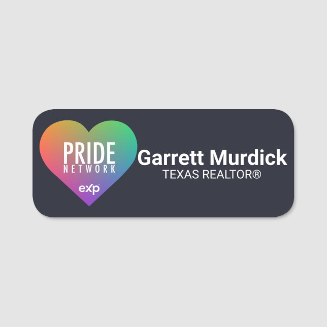 eXP-nätverksbricka för Pridet Namn Namnbricka (Framsida)