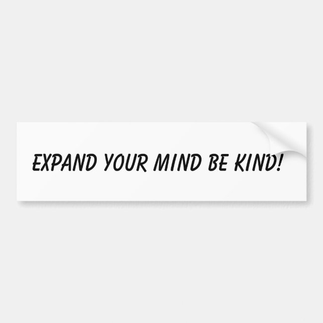 Expand Your Mind Be Kind! Bildelar för Bumper Bildekal (Framsidan)