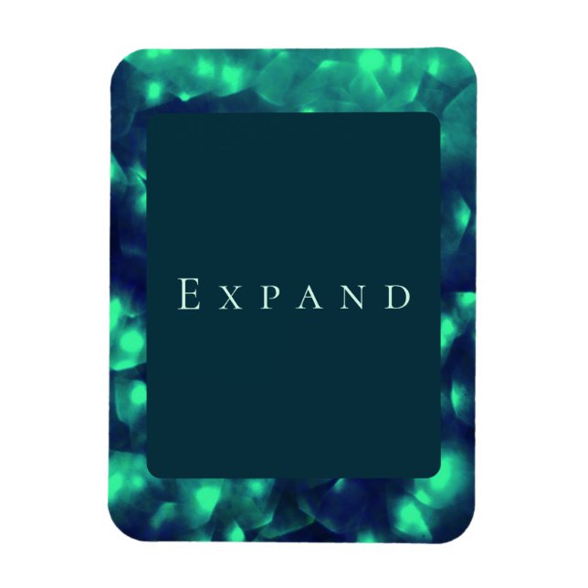 "Expandera", Anpassadets meddelande Foto Magnet (Vertikal)