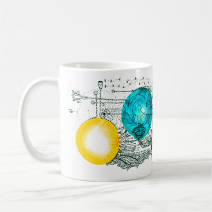 Expandera flersidig färgad Abstrakt Art Kaffemugg