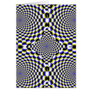 Expandera optisk Illusion Hälsningskort