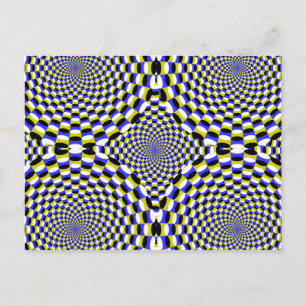 Expandera optiska Illusionskretsar Hypnotic Dizzy Vykort