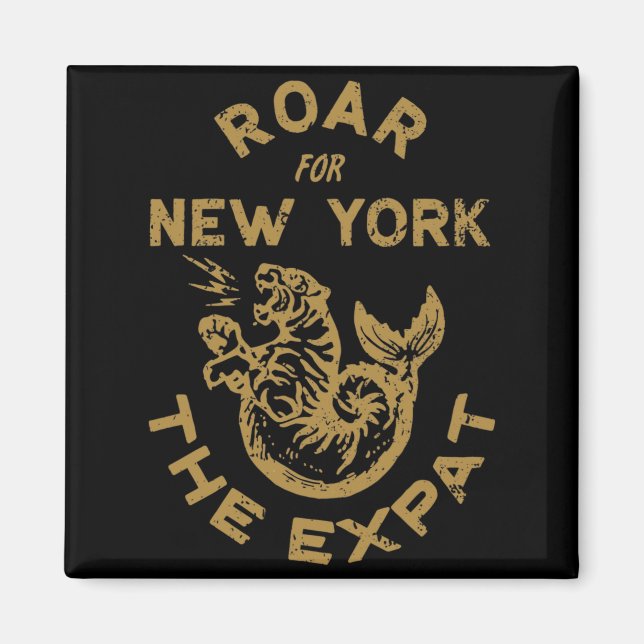 Expat Roar For New York  Magnet (Framsidan)