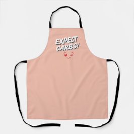 Expect Carbs! Funny Apron