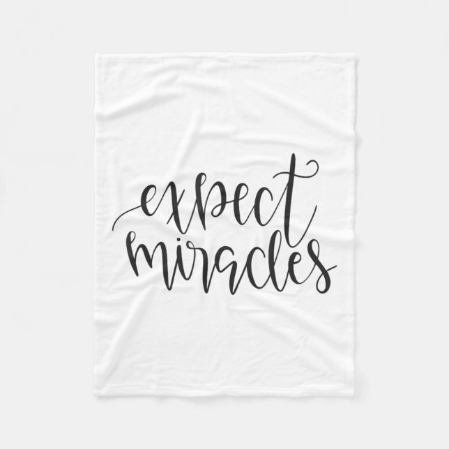 Expect Miracles Insrational Motivational Quote  Fleecefilt (Framsidan)