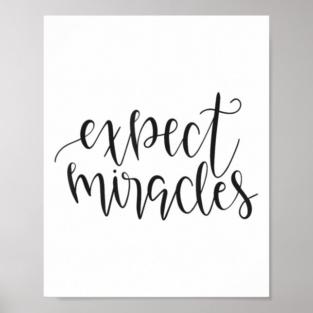 Expect Miracles Insrational Motivational Quote  Poster (Framsidan)