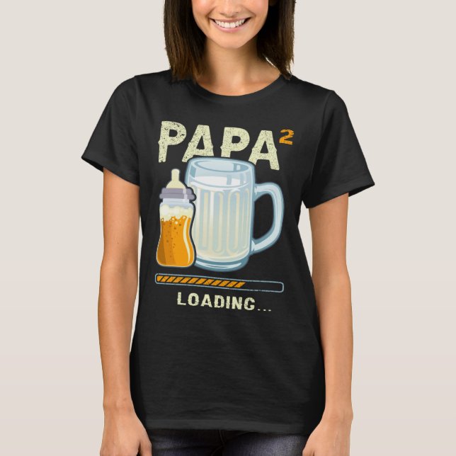 Expectant Papa papa to be future papa 2nd Grandchi T Shirt (Framsida)
