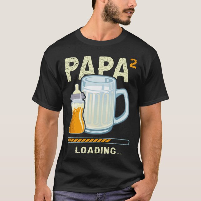 Expectant Papa papa to be future papa 2nd Grandchi T Shirt (Framsida)