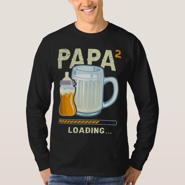 Expectant Papa papa to be future papa 2nd Grandchi T Shirt (Framsida)