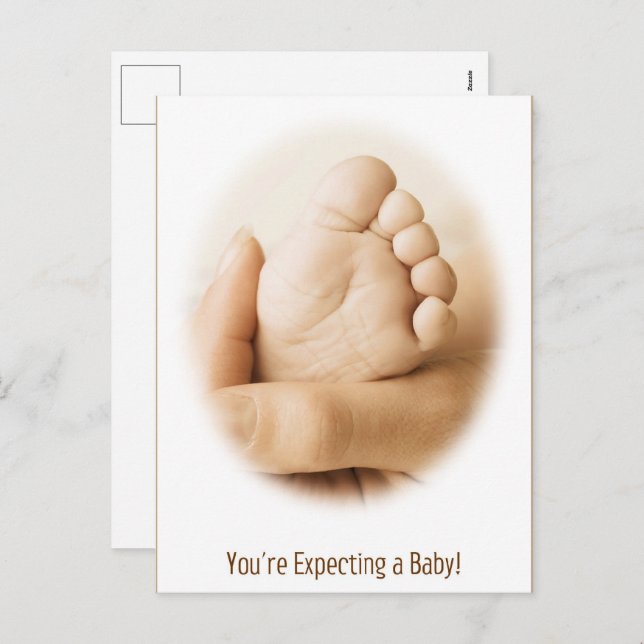 Expecting a Baby Card Helg Vykort (Fram/baksida)