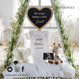 Expecting baby Floral Pregnancy Announcement card Meddelande