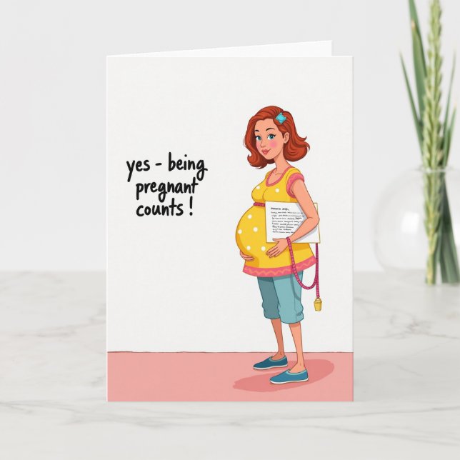 Expecting Mothers Day Affirmation Card Kort (Framsida)