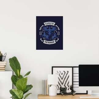 Expecto Patronum Vintage Silhuett Grafik Poster